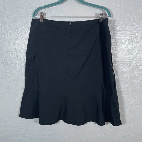 Royal Robbins Women 14 Black Discovery Skirt Pockets Quick Dry Stretch Gorpcore - Picture 4 of 7